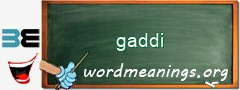WordMeaning blackboard for gaddi